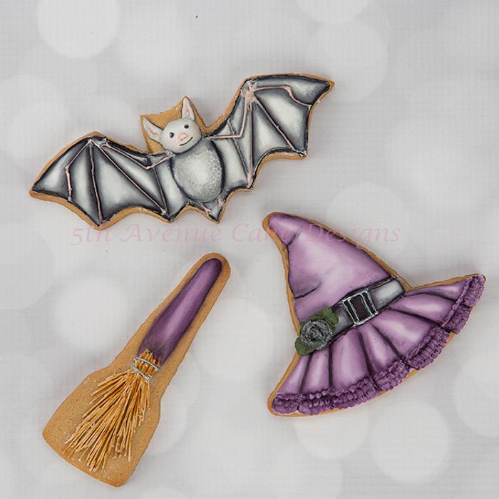 Decorated Dimensional Vintage Halloween Cookies 🍬🦇💀
