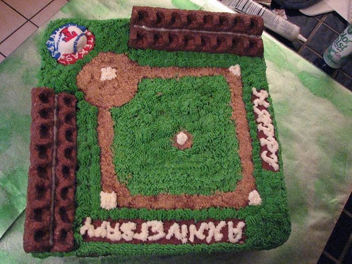 Texas Rangers Anniversary Cake