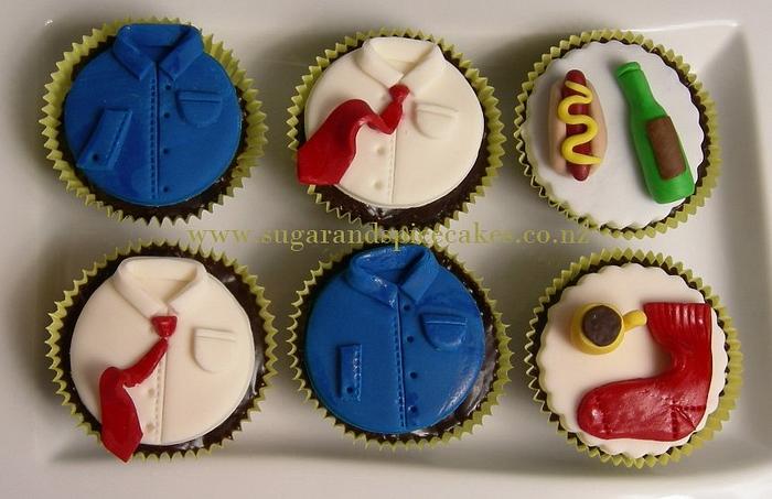 Father's Day, Dad's shirts' cupcakes
