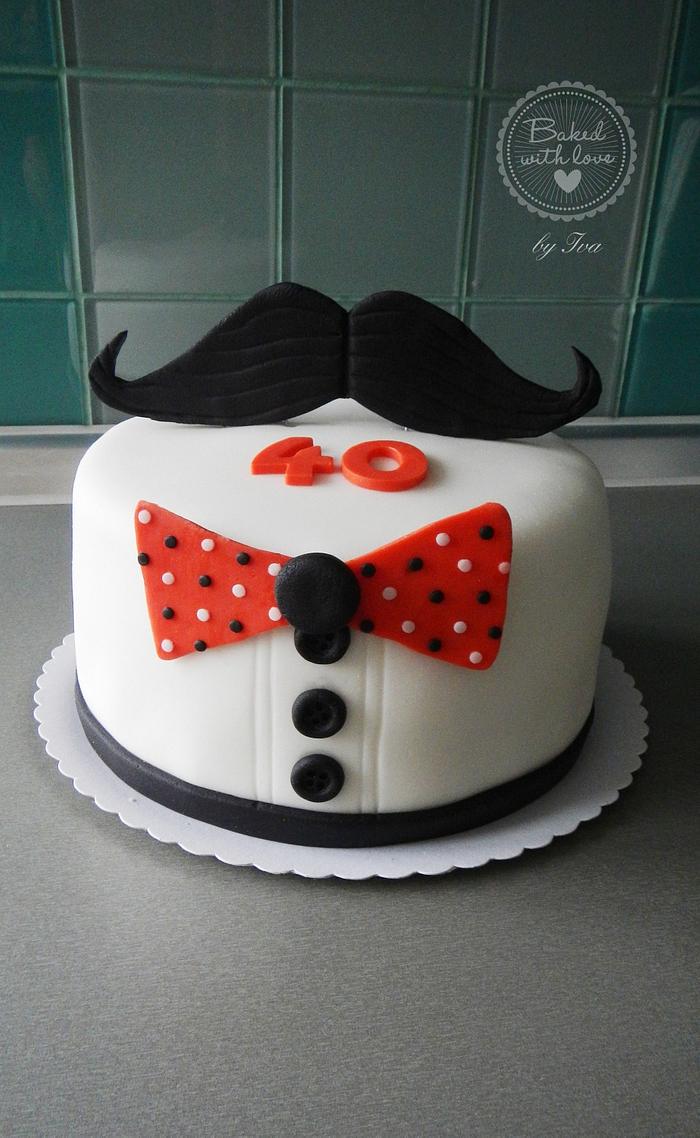 Moustache cake