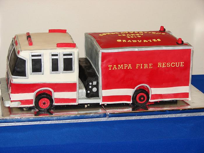 Fire Truck Cake 