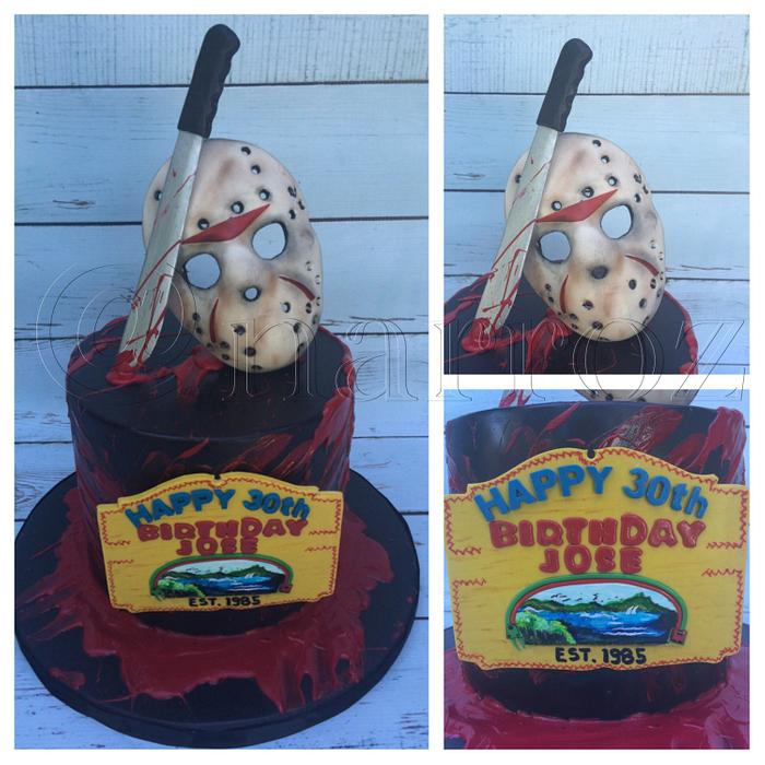 Friday the 13th cake