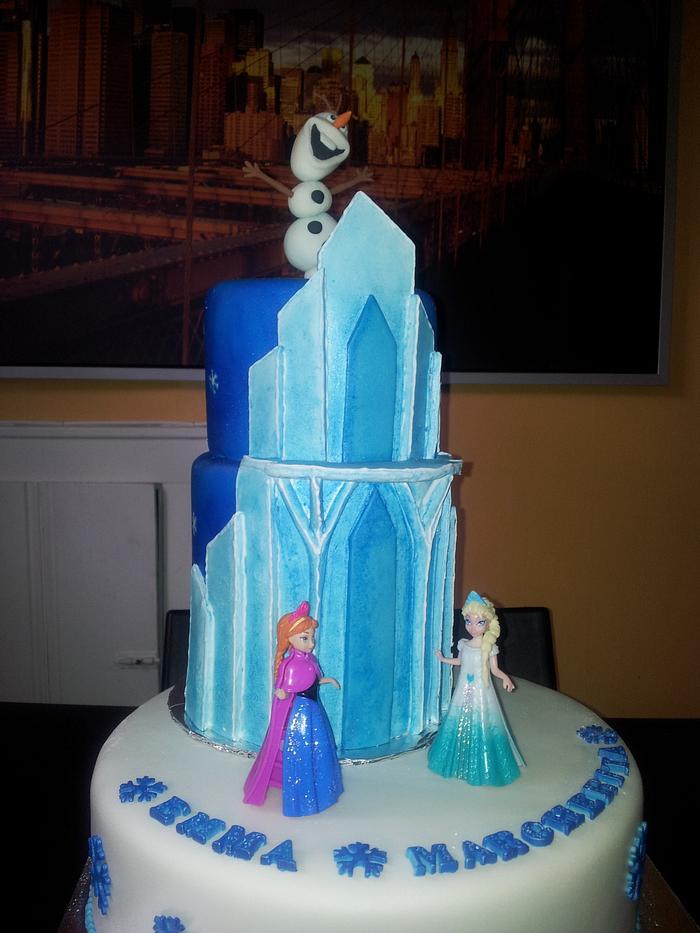 Elsa's Frozen Castle cake
