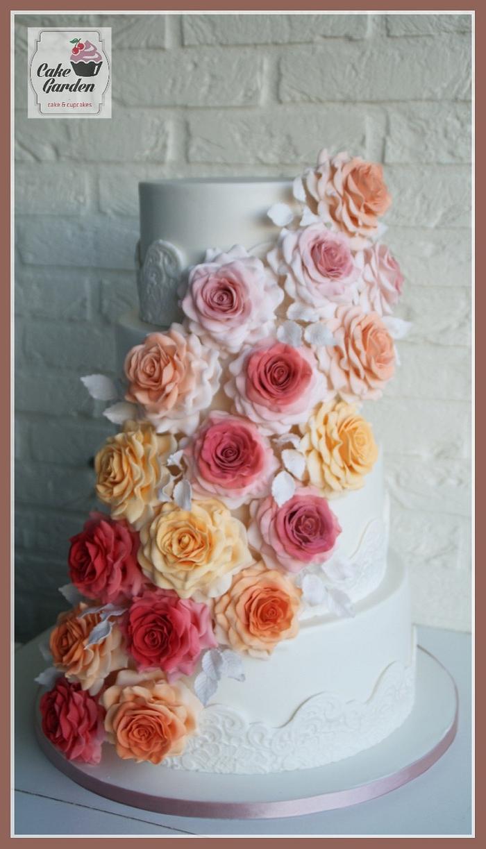 Colourfull Summer Wedding cake