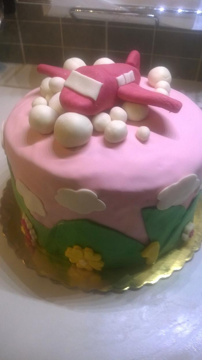 airplane birthday cake for girls