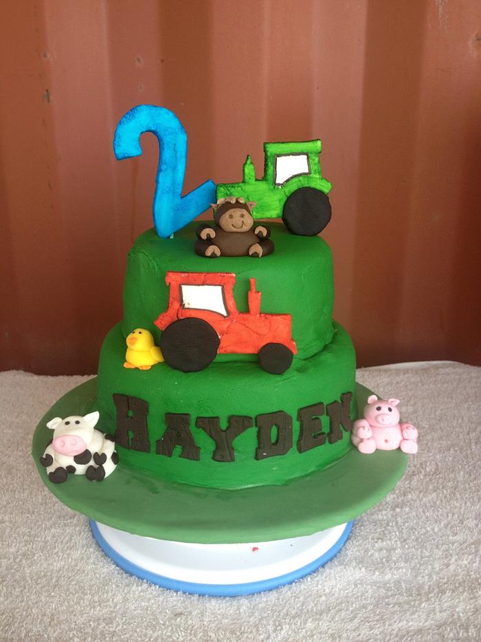 Farm Theme Birthday Cake