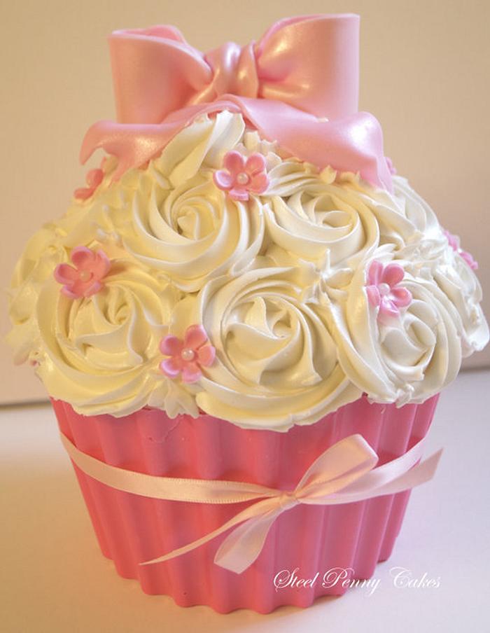 Pretty pink cupcake cake