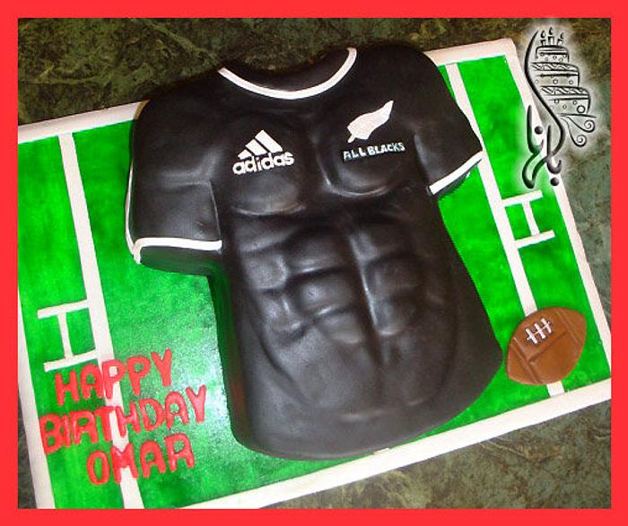 ABs Rugby T-Shirt cake