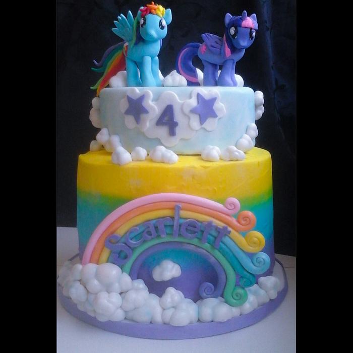 My little pony themed birthday cake 