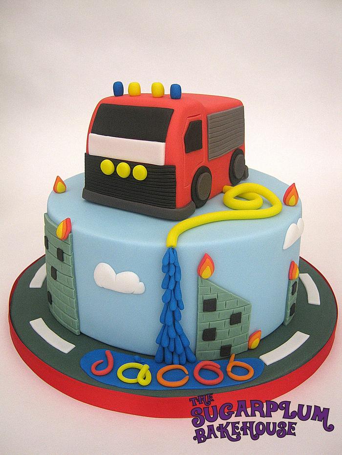 Fire Engine Themed Cake
