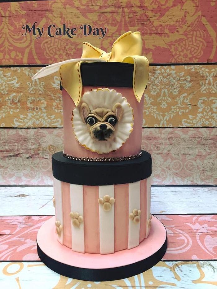 Pretty dog style cake