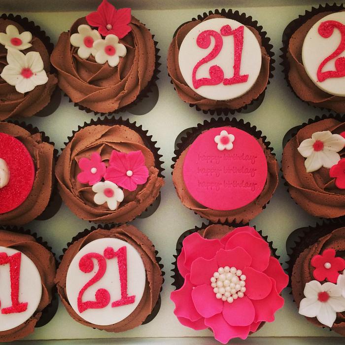 Hot Pink Pretty Cupcakes