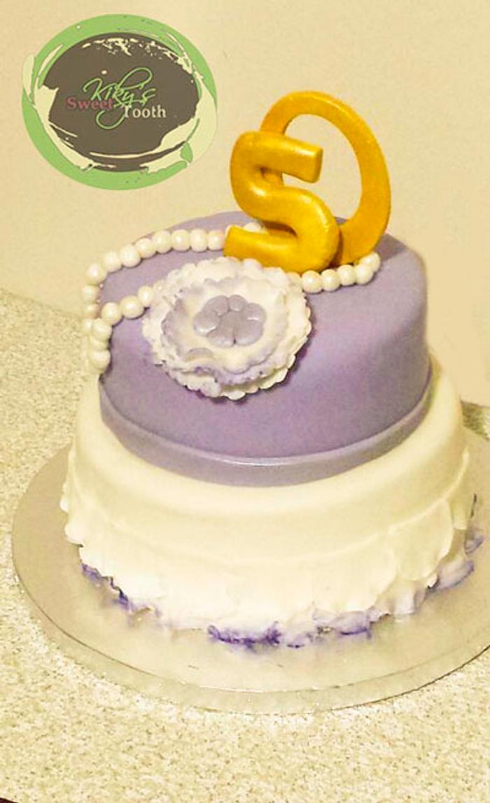 Glamour Ruffle Cake - 50th Birthday