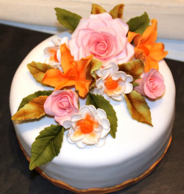 Tarta Flores, flowers cake