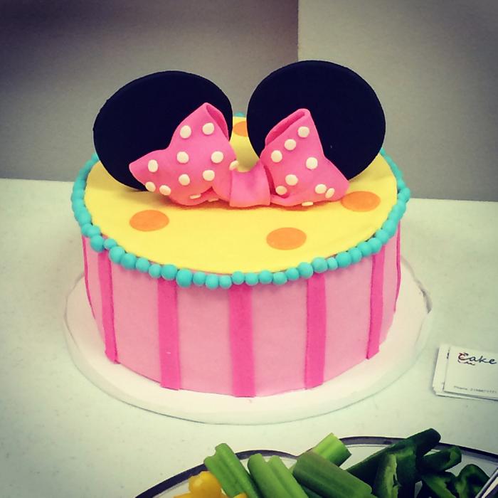 Minnie ears birthday cake