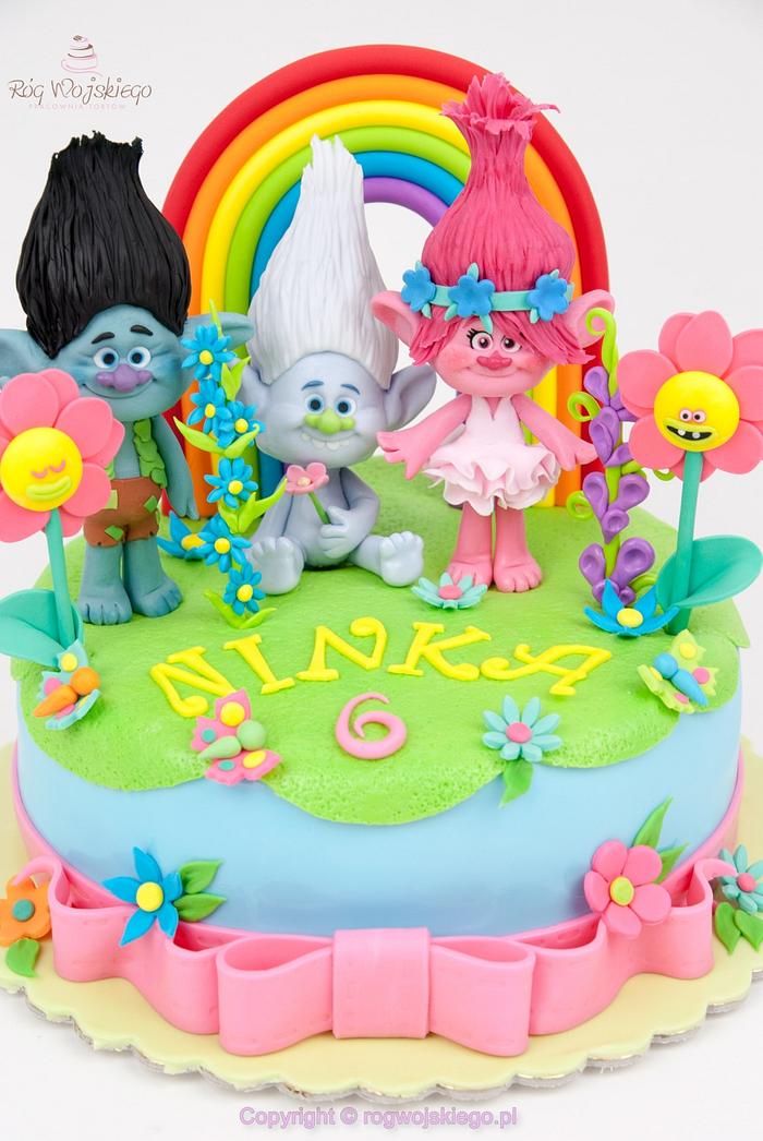 Poppy Troll cake  / tort trolle poppy