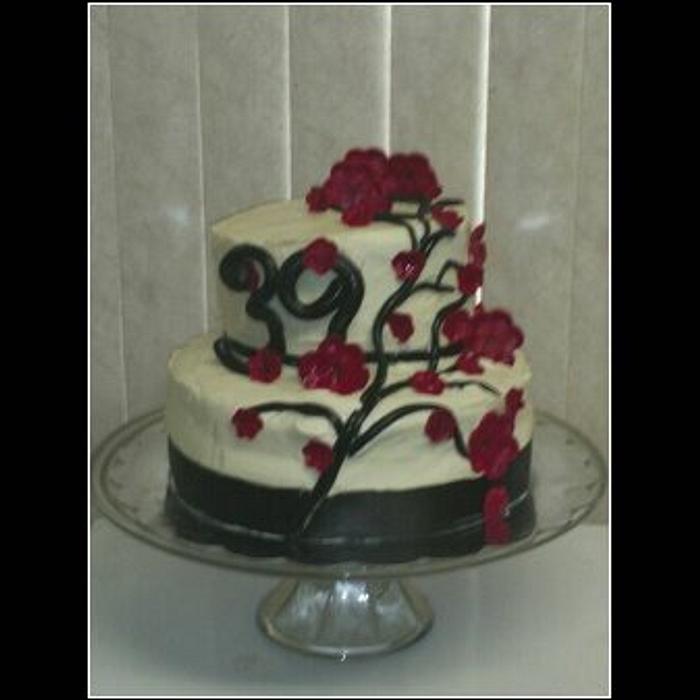 Anniversary Cake - Cherry Blossom