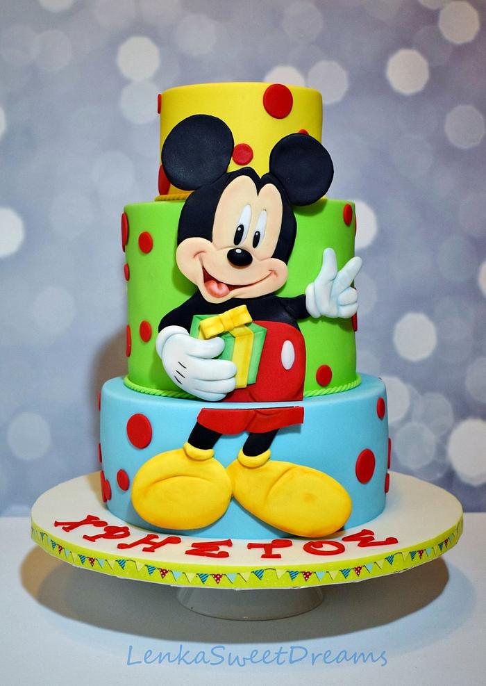 Mickey Mouse birthday cake. 