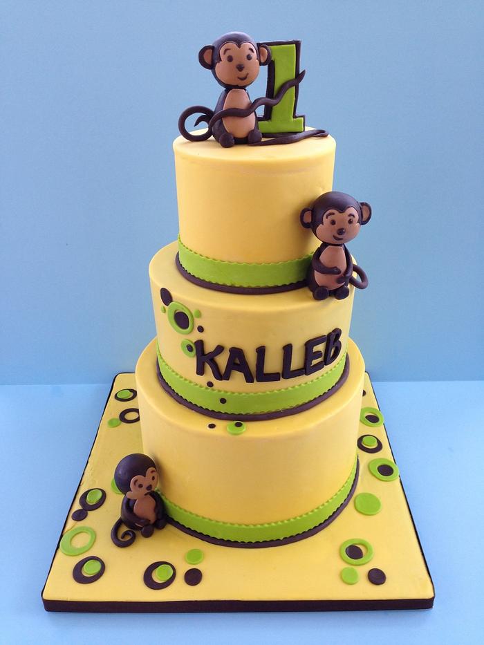 Monkey theme cake 