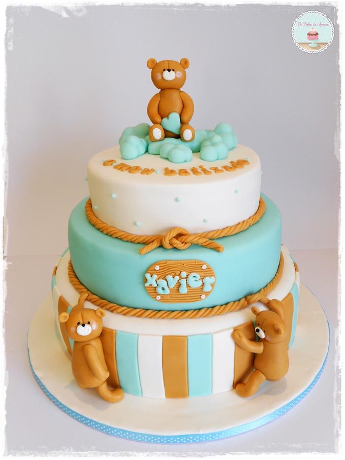 Teddy Bears Baptism Cake