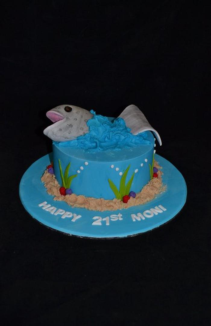 fish birthday cake