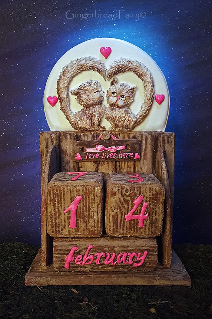 Gingerbread Calendar for Valentine's day