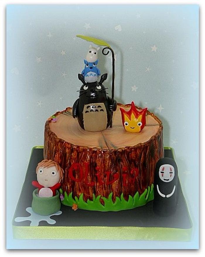Totoro and friends cake