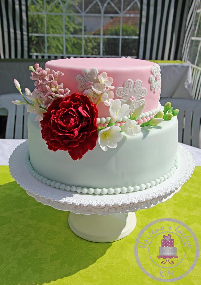 Flower Cake for my Grandma 80th Birthday
