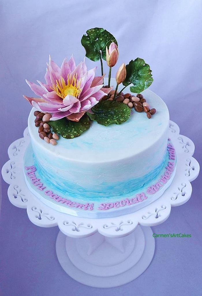 Water lily cake