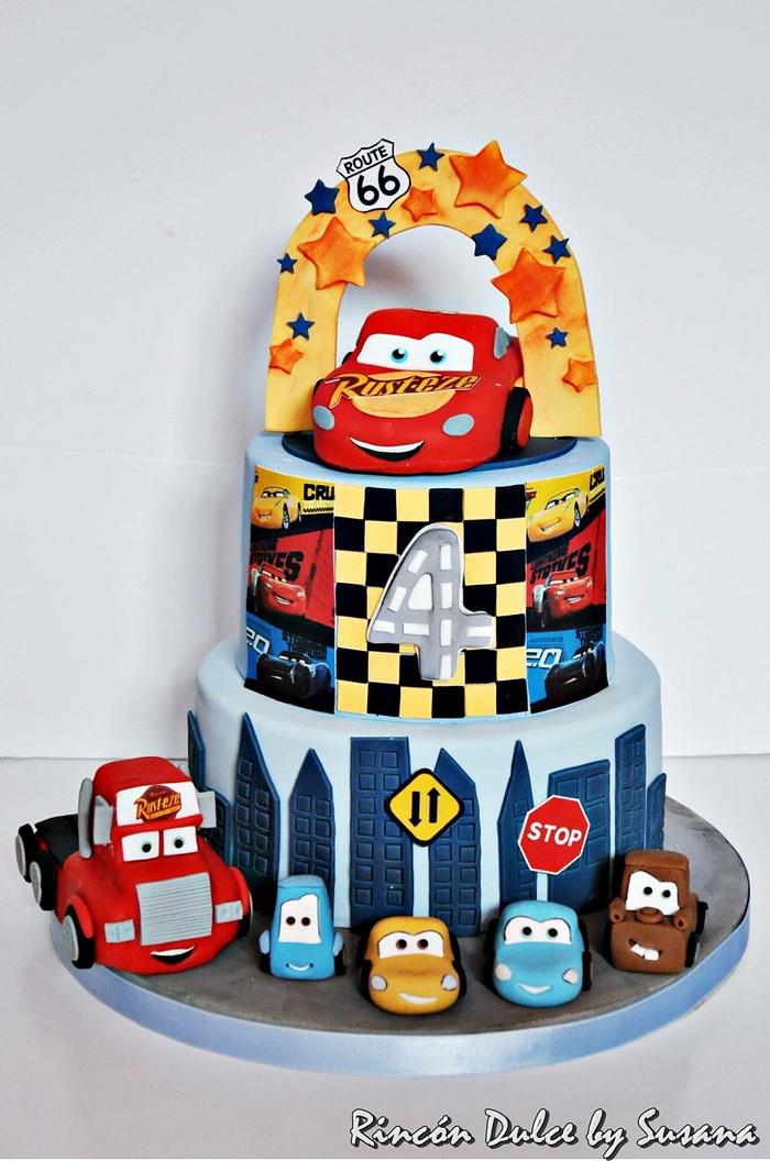 Buy Car Bday Poster Cake-The Cars Cake