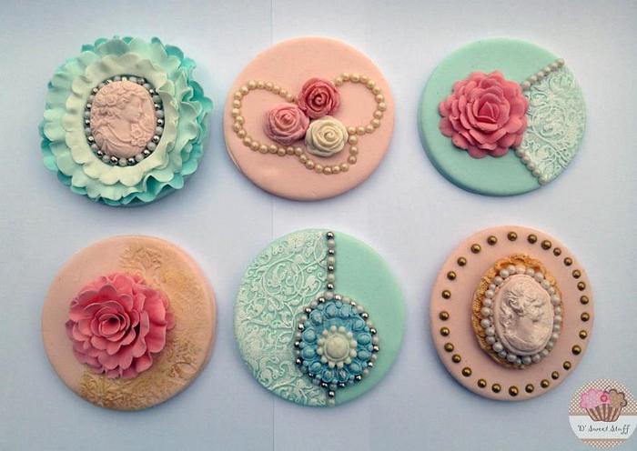 Romantic Vintage Cupcake Toppers