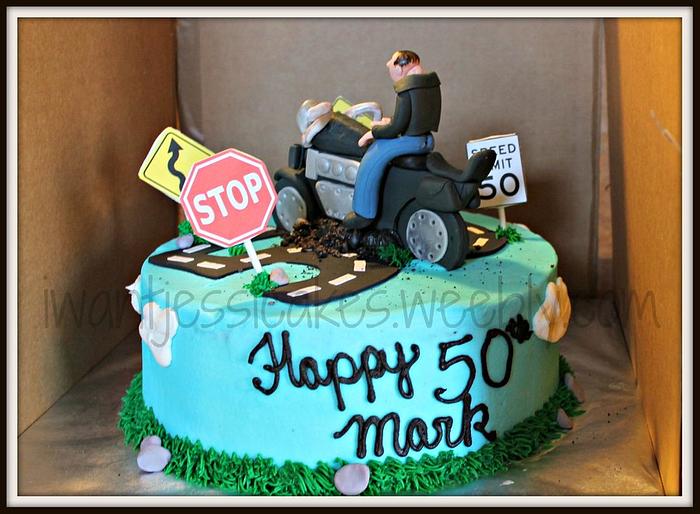 Motorcycle lovers cake