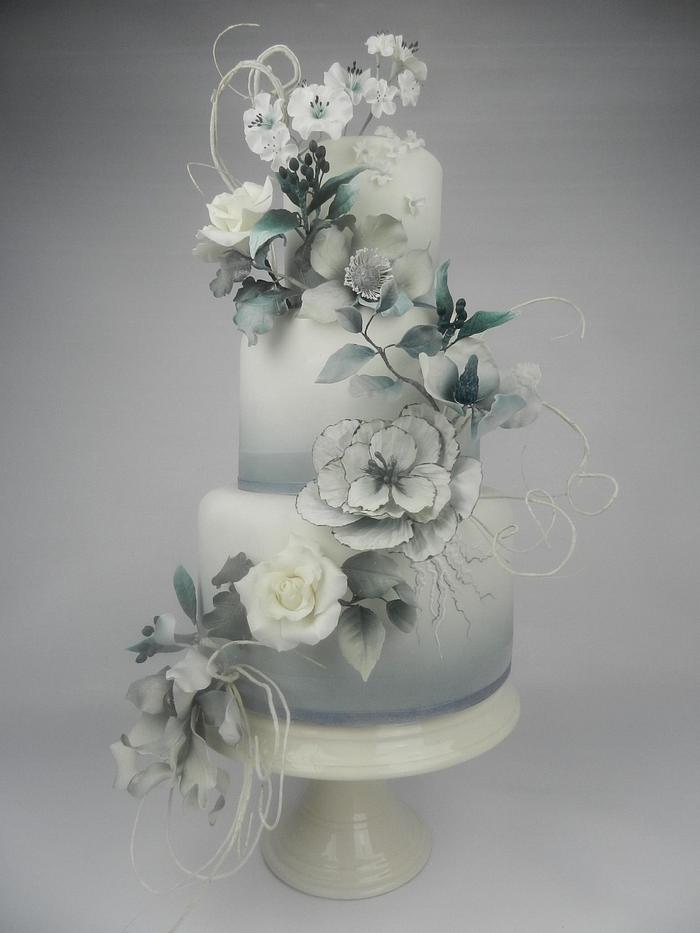Fantasy flower wedding cake