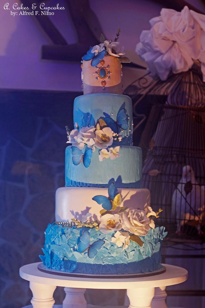 Azure Psyche Wedding Cake
