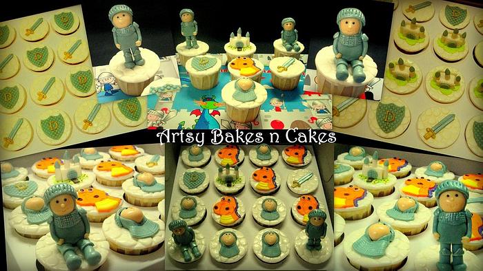 Knights, Castle & Dragon Celebration Cupcakes