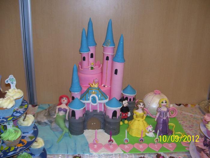 disney princess castle cake