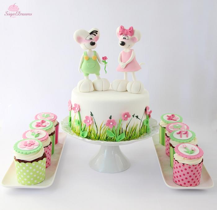 Diddle- and Diddlina-mouse Cake
