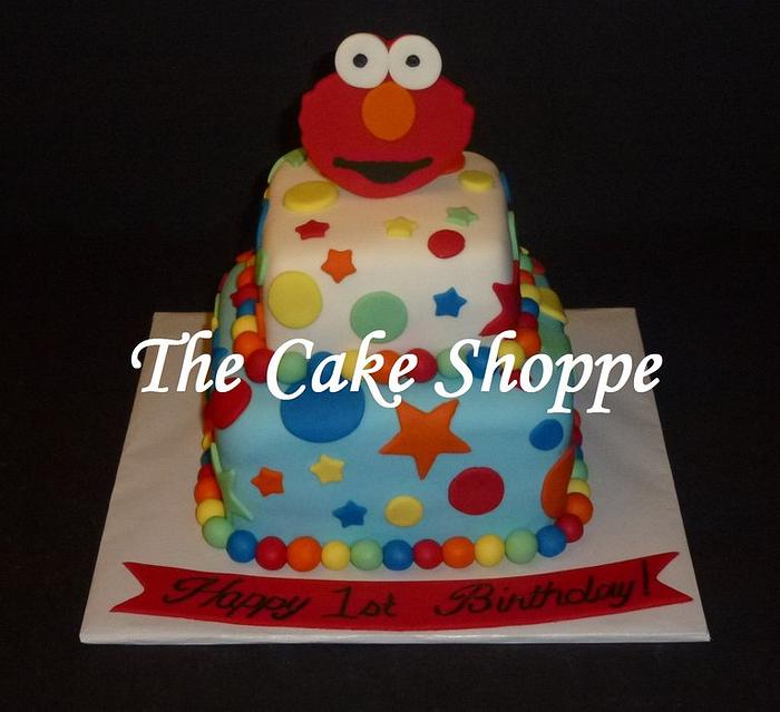 Elmo 1st birthday cake