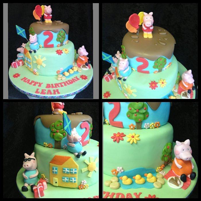 Peppa pig birthday cake 