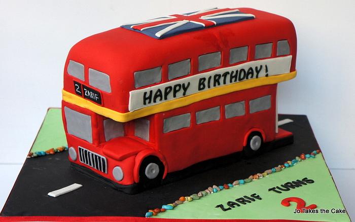 Tayo Bus icing image Ombre Cake – BakeAvenue