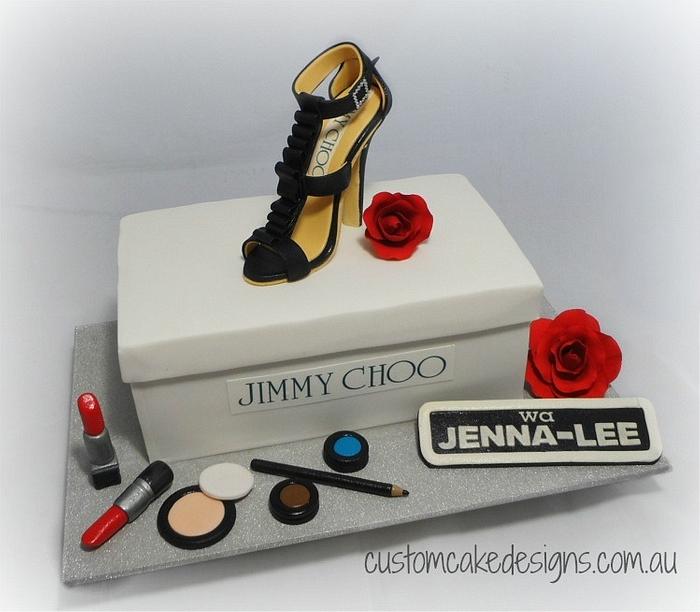 Jimmy Choo Shoebox Cake