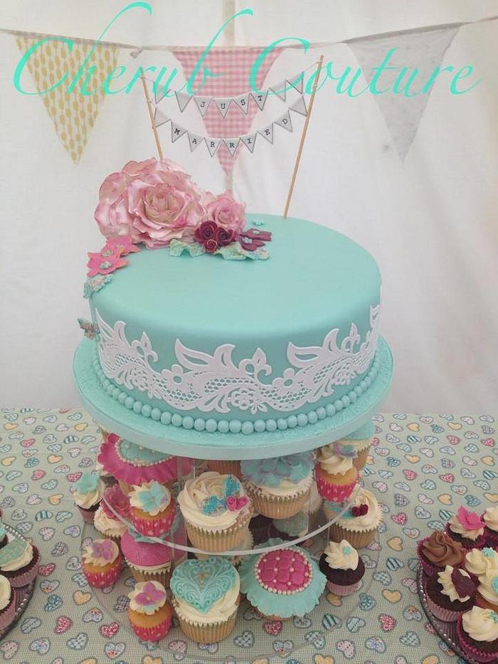 Vintage Just Married by Cherub Couture Cakes
