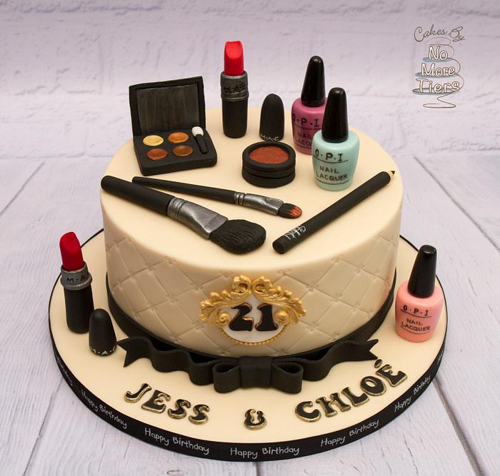 Make up themed 21st cake