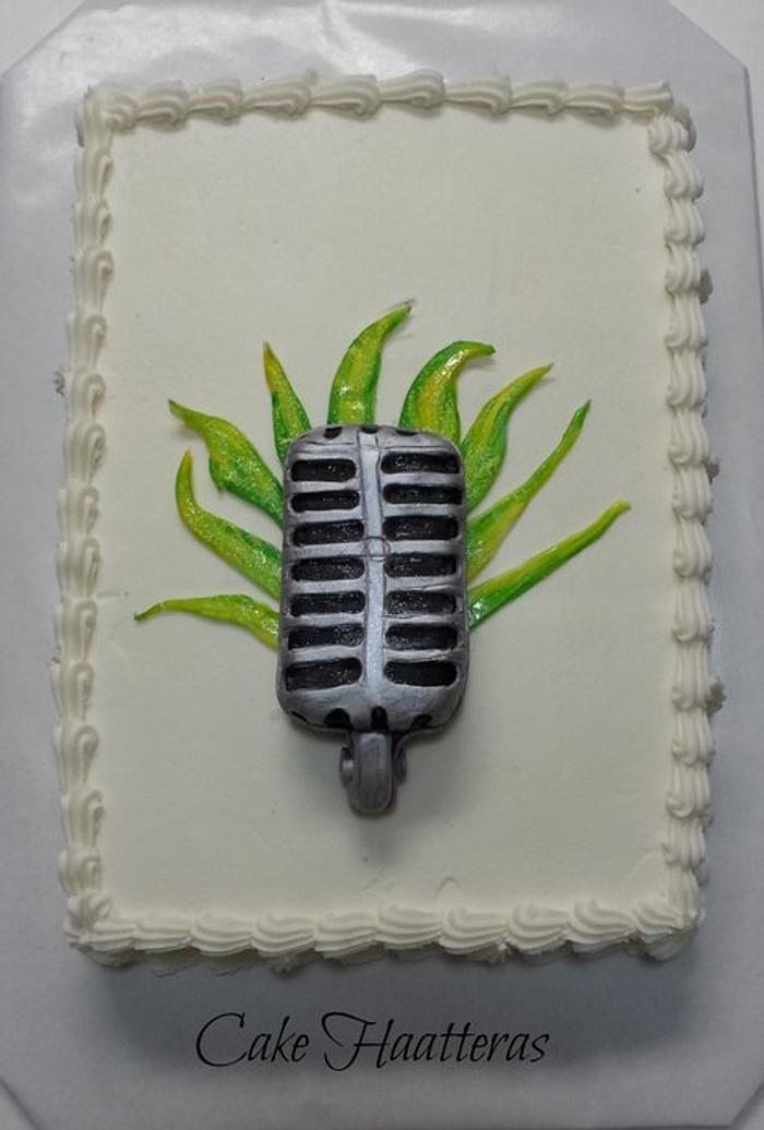 Microphone Tattoo Groom's Cake