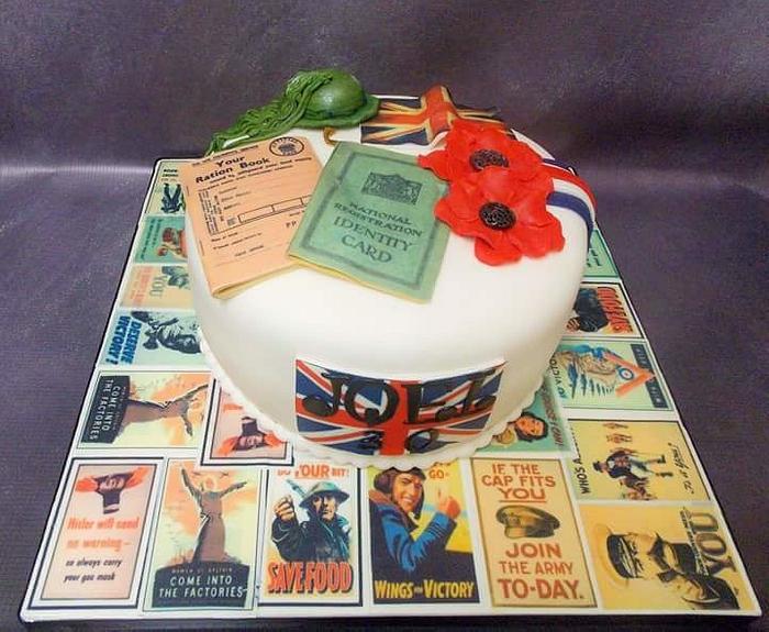 World war 2 themed cake.
