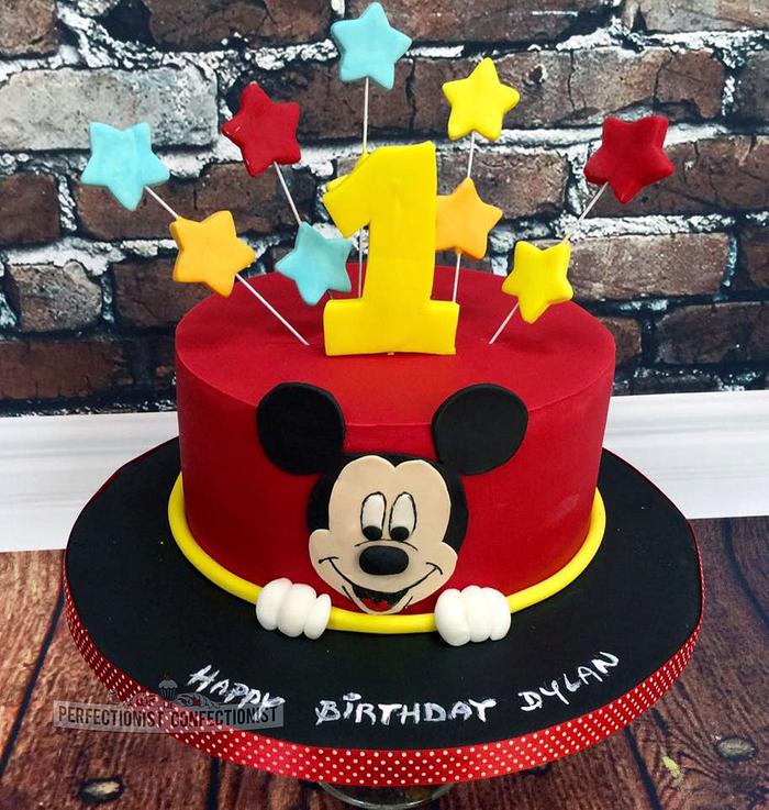 Dylan - Mickey Mouse First Birthday Cake 
