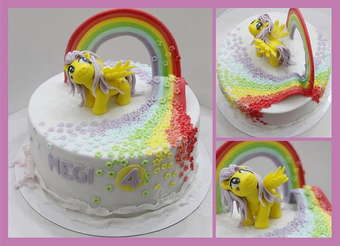 My little pony cake with rainbow