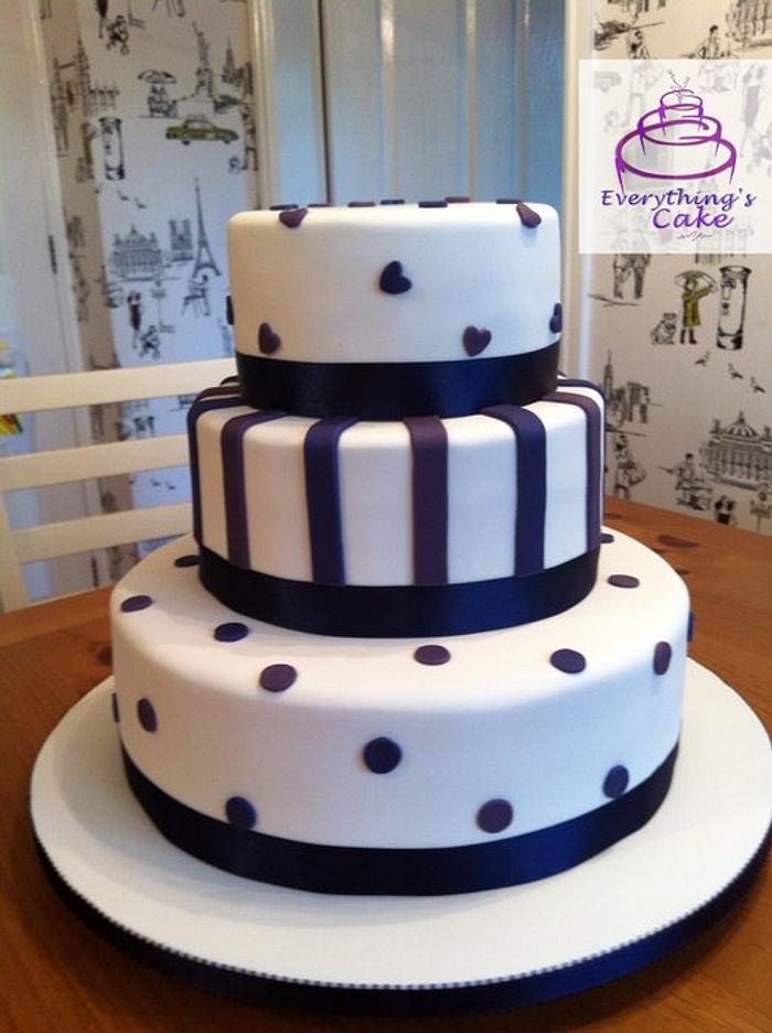 wedding cake - spots and stripes