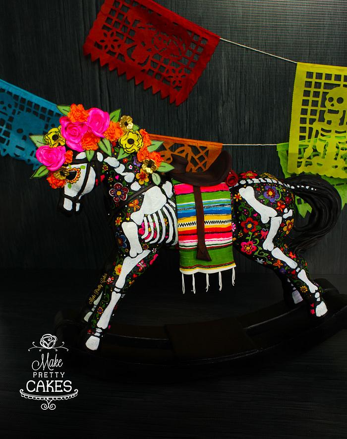 Rocking Horse - Day of the Dead - Dia de Muertos 3D Cake