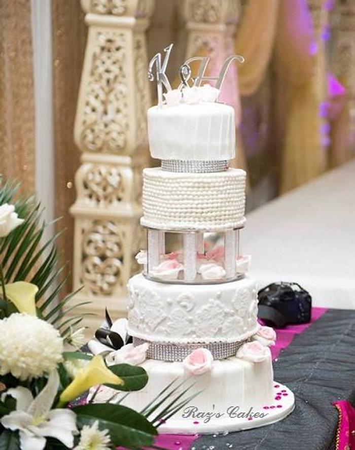 Crystal Pink Wedding Cake